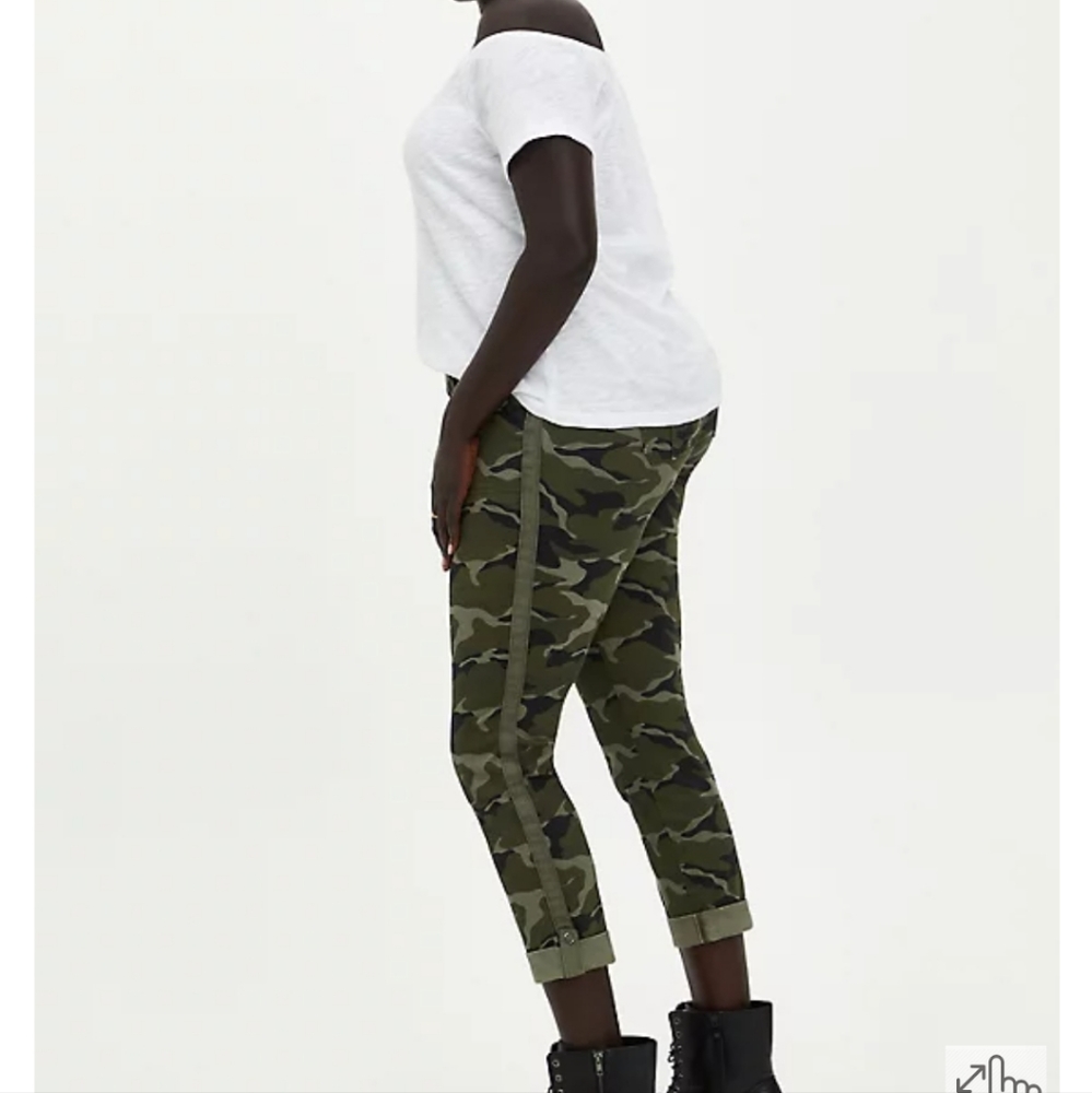 GU-CROP AVIATOR SKINNY STRETCH TWILL MID-RISE PANT